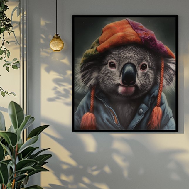 Adsible koala har söt hatt poster (Skapare uppladdad)