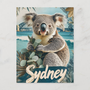 Adsible Koala med Sydney Harbor Bridge Vykort