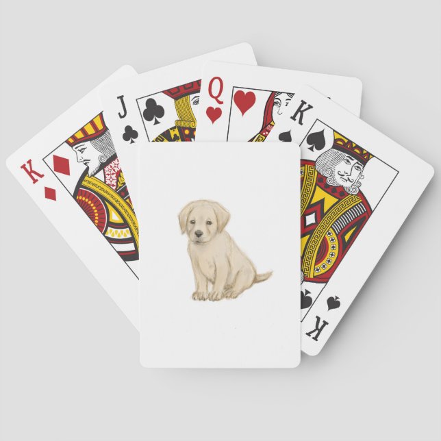 Adsible labrador puppy sketch casinokort (Baksidan)
