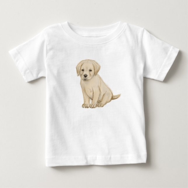 Adsible labrador puppy sketch t shirt (Framsida)