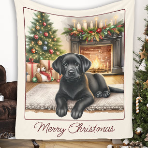 Adsible Labrador Retriever Puppy Hund jul Fleecefilt
