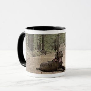 Adsible Labrador Retriever Puppy on Forest Trail Mugg