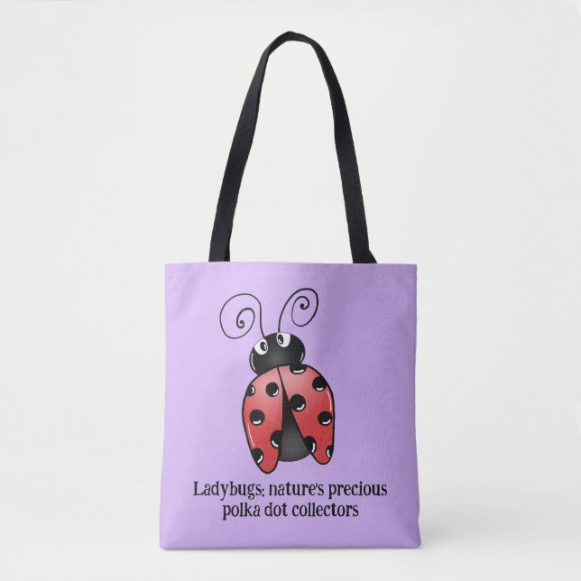 Adsible Ladybug Kärlek Tote Bag - Spread Kärlek Tygkasse (Framsida)