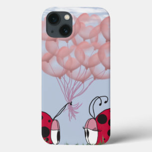 Adsible Ladybug with Söt Rosa Balloon Bouquet