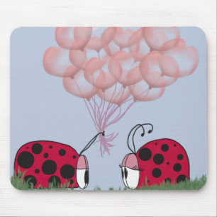 Adsible Ladybug with Söt Rosa Balloon Bouquet Musmatta