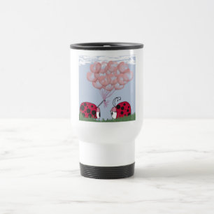 Adsible Ladybug with Söt Rosa Balloon Bouquet Resemugg