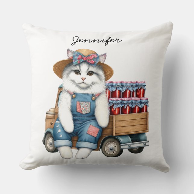 Adsible Land Cat Dekorativ kudde (Framsida)
