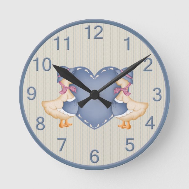 Adsible Land Goose Clock Rund Klocka (Framsida)