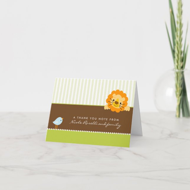 Adsible Lejon Photo (inuti) - Tack för ditt kort:  Kort (Framsida)