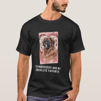 Adsible Leonbergers Hund Heart Design T Shirt