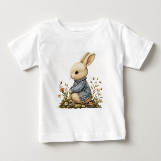 Adsible Little Elora Rabbit Småbarn T-shirt (Framsida)