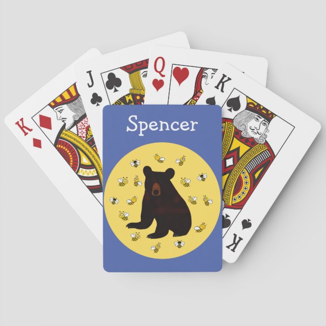 Adsible Little Honungsbi Bear Casinokort (Baksidan)