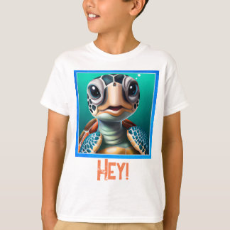 Adsible Little Sea Turtle Kids Editable T-Shirt