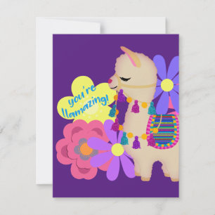 Adsible Llama   Du är lamazing!   Anpassa Julkort