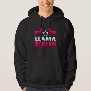 Adsible Llama Squad Cute Llama Älskare Breeder Hoodie