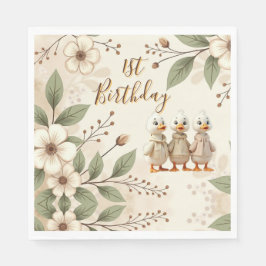 Adsible Lycklig First Birthday Pappersservett