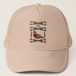 Adsible Mandarin Anka Tecknad Monogram Keps