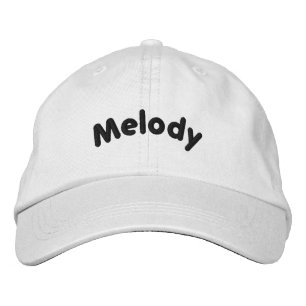 Adsible Melody White Färg Embroiderade hat Broderad Keps