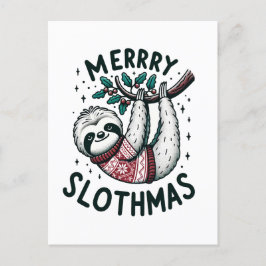 Adsible Merrry Slothmas Vykort
