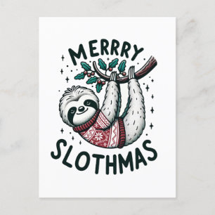 Adsible Merrry Slothmas Vykort
