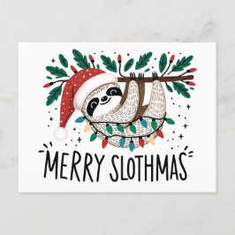 Adsible Merry Slothmas Vykort