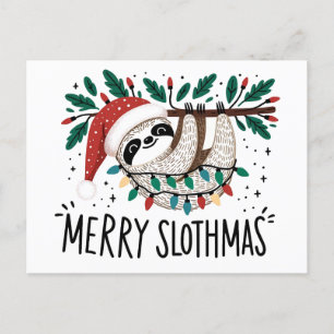 Adsible Merry Slothmas Vykort