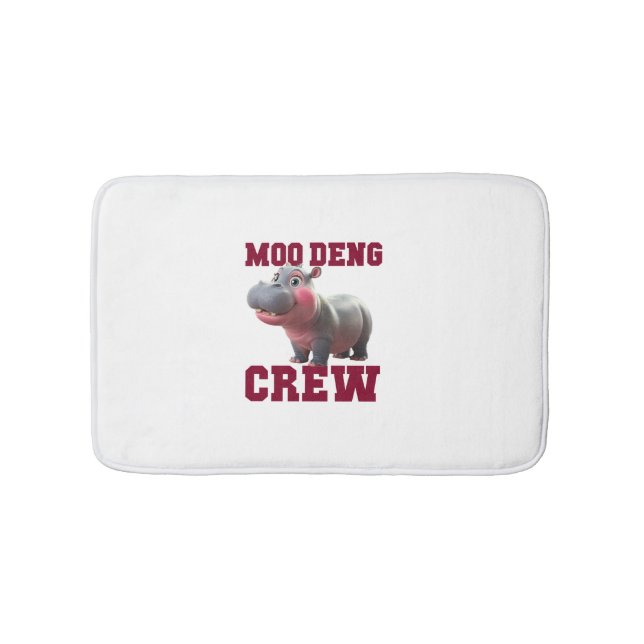 Adsible MOO DENG CREW Baby Hippo Squad Lunch Dam Badrumsmatta (Framsidan)