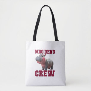 Adsible MOO DENG CREW Baby Hippo Squad Lunch Dam Tygkasse
