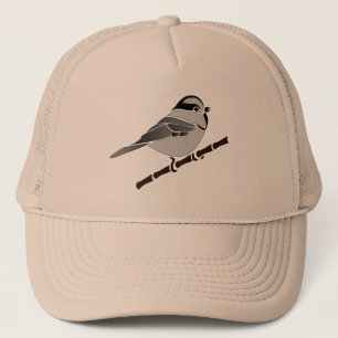Adsible Mountain Chickadee Bird Illustrated Keps