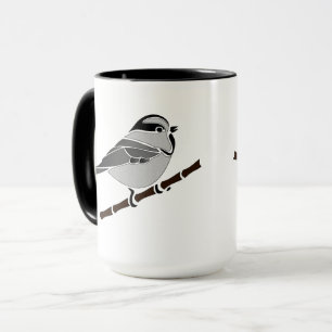 Adsible Mountain Chickadee Bird Illustrated Mugg