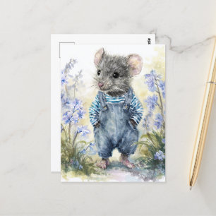 Adsible Mouse in Denim Vykort