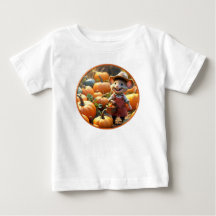 Adsible Mouse with Autumn Pumpkins Shirt