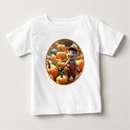 Adsible Mouse with Autumn Pumpkins Shirt T