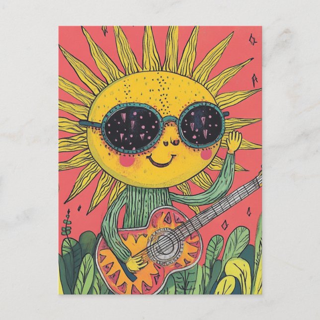 Adsible Musical Sunshine Vykort (Framsida)