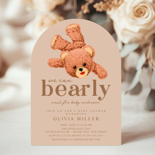Adsible Nalle Baby Shower-inbjudan Inbjudningar