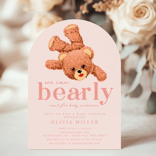 Adsible Nalle Baby Shower-inbjudan Inbjudningar (Skapare uppladdad)