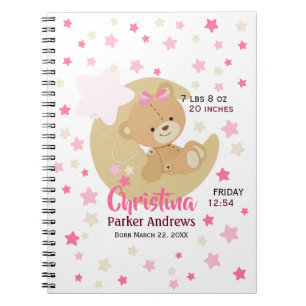 Adsible Nalle Flicka Birds Stats Anteckningsbok