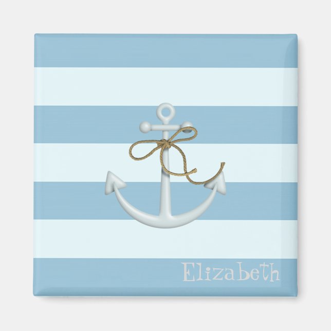 Adsible Nautical Anchor on Light Blue Rand Magnet (Framsidan)