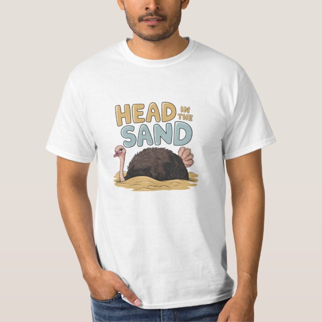 Adsible Ostrich Graphics for Wildlife Fläkt T Shirt (Framsida)