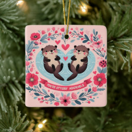 Adsible Otter pun Julgransprydnad Keramik