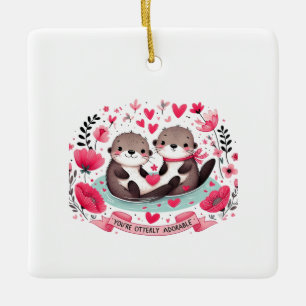 Adsible Otter pun Julgransprydnad Keramik