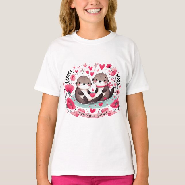 Adsible Otter pun T Shirt (Framsida)