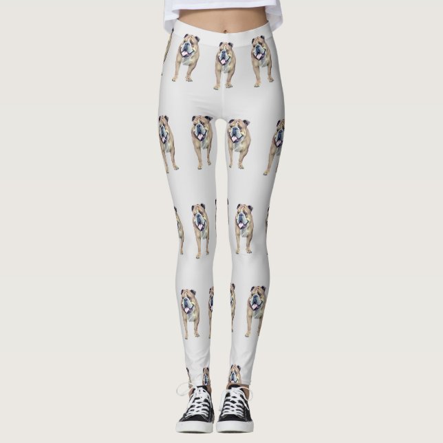 Adsible Painting Bulldog Leggings (Framsida)