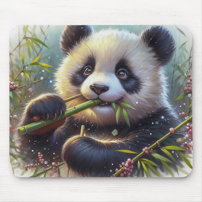 Adsible Panda Bear Eating Bamboo Musmatta (Framsidan)