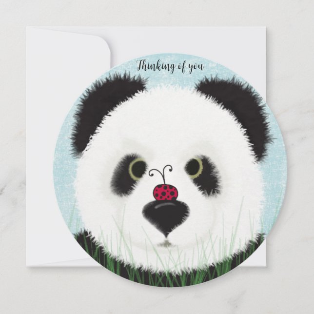 Adsible Panda Bear Kort (Framsida)