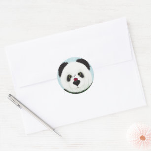 Adsible Panda Bear Runt Klistermärke