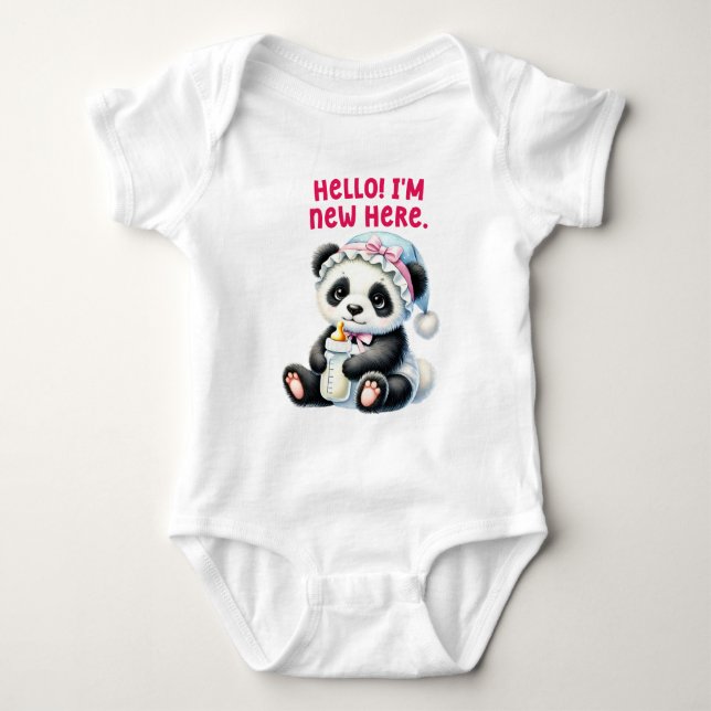 Adsible Panda Bodykostym T Shirt (Framsida)