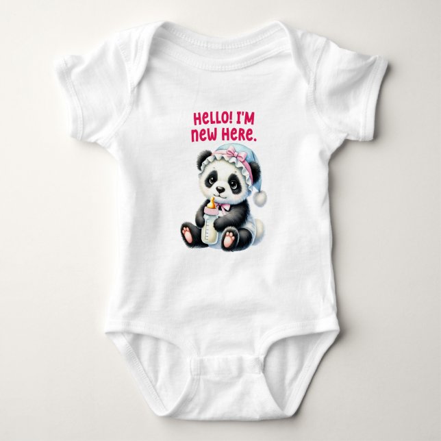 Adsible Panda Bodykostym T Shirt (Framsida)