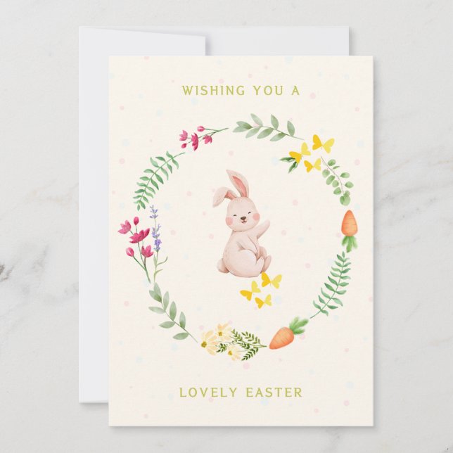 Adsible Påsk Card - Fylls i med en av Spara Datumet (Framsida)