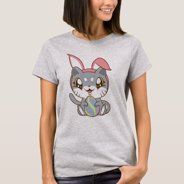 Adsible Påsk Cat T Shirt (Framsida)